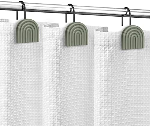 Sunlit Arch Shower Curtain Hooks, Decorative Bathroom Curtain Rings - Image 5
