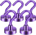 Neosmuk Magnetic Hooks Cruise Ship Essential, 30lb+ Purple, 5 Pack by Neosmuk