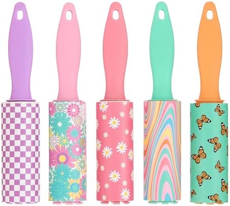 5pc Retro Mini Lint Roller Value Pack - Image 2