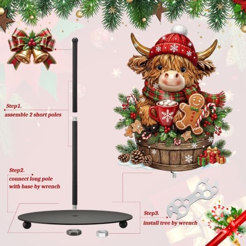 Chunful Highland Cow Christmas Paper Towel Holder - Image 5