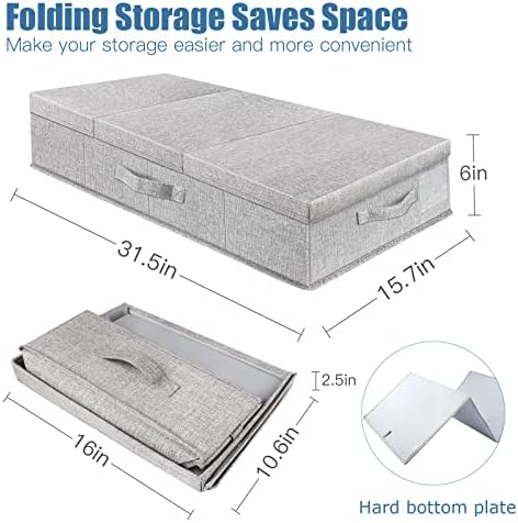 Supowin 2Pack Large Underbed Storage Containers Bin - Image 2