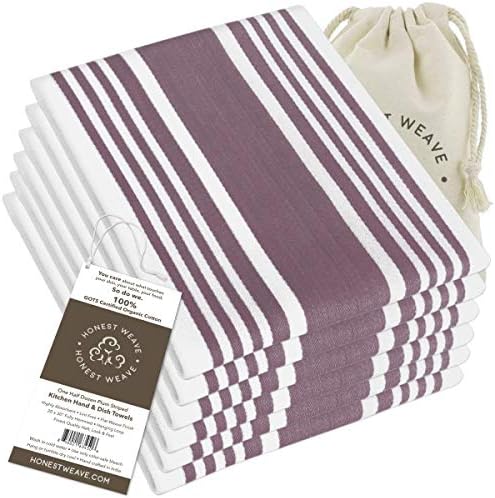 HONEST WEAVE GOTS Certified Organic Cotton Kitchen Hand and Dish Towel Sets by HonestWeave