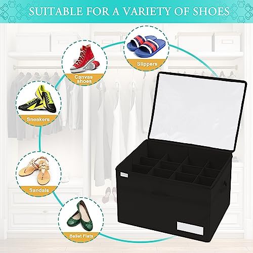 Luvhomee Shoe Storage Organizer, Fits 16 Pairs, Large Shoe Organizer Box - Image 3