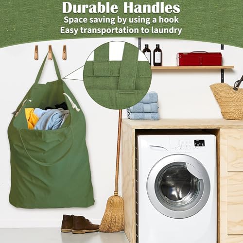 Canvas Laundry Bag 33"Wx 35"H, Extra Large Heavy Duty Hamper Liner - Image 6