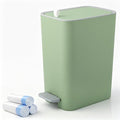 Small Bathroom Trash Can with Lid, 2.1 Gallon Slim Step Trash Can, Narrow by rejomiik