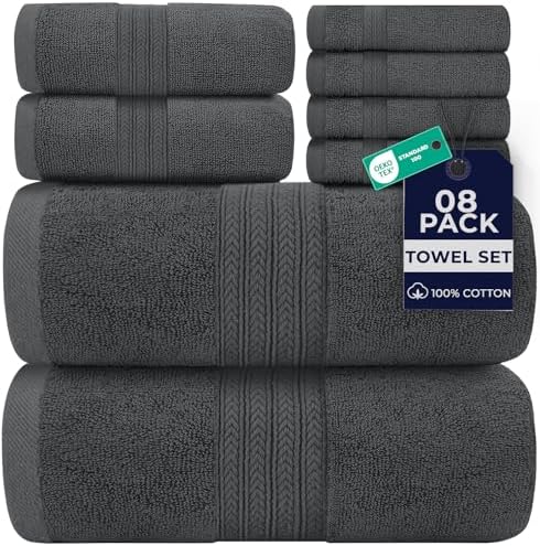 DAN RIVER 8 Piece Luxury Bath Towels by DanRiver