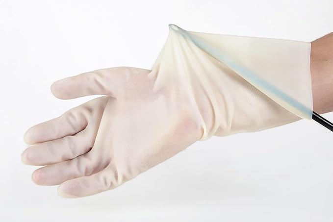 Cleaning Gloves Dishwashing Kitchen Gloves Reusable Rubber 3 Pairs White - Image 3
