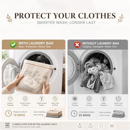 4 Pack Organic Cotton Mesh Laundry Bags - Image 2