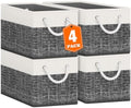 Fab totes Storage Bins 4-Pack, Foldable Storage Baskets by Fabtotes