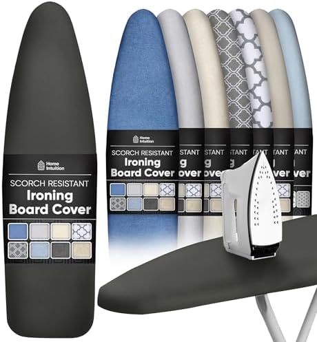 Home Intuition Extra Thick Ironing Board Cover and Pad Iron Scorch Resistant by HomeIntuition