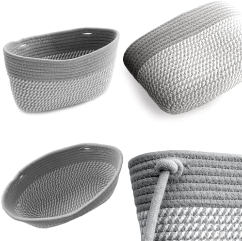 Over the Door Hanging Basket for Organizing 3 Tiers Woven Cotton Rope Wall - Image 6