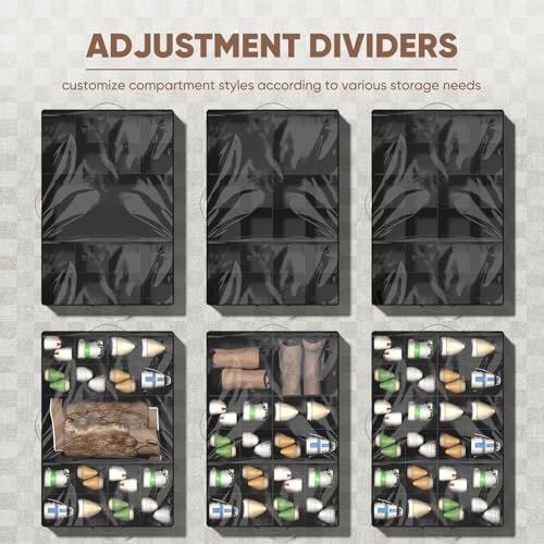 OIAHOMY 2 Pack Shoe Organizer for Closet, Large Foldable Shoe Storage Bins - Image 4