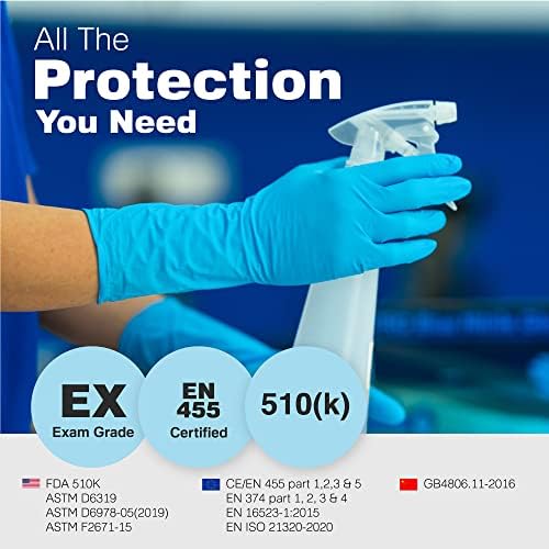 Raxwell 8.5 Mil Nitrile Gloves, Heavy Duty Cleaning Gloves, - Image 6