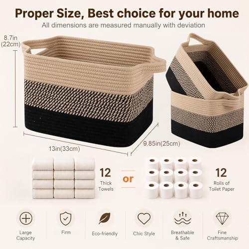 OIAHOMY Cotton Rope Storage Baskets - Image 5
