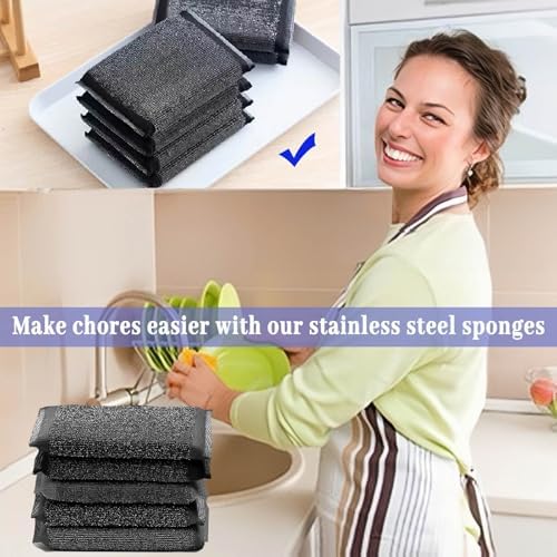 Steel Wool Scrubber Dish Sponges - Image 6