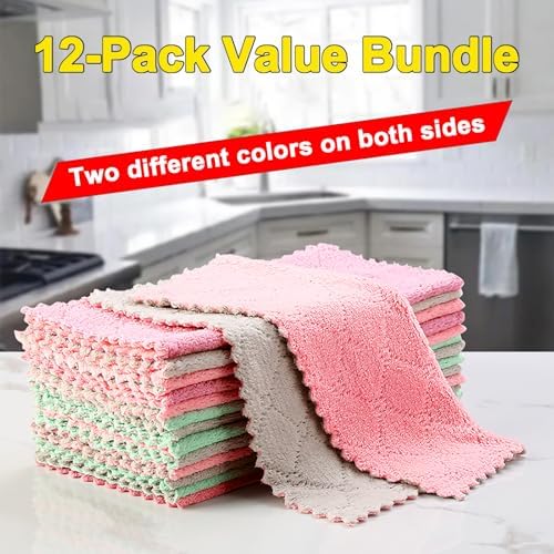Kitchen Dish Cloths, Microfiber Cleaning Cloth, 12 Pack - Image 4