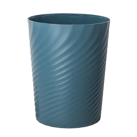 Plastic Small Bathroom Trash Can Wastebasket Garbage Can, Bluish Green | by UUJOLY