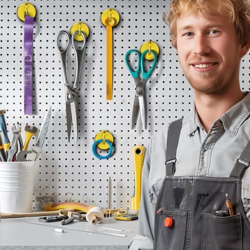 Grtard 10 Pcs Yellow Magnetic Hooks Heavy Duty, 120 LBS Strong Magnet Hooks - Image 5