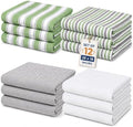 Pack of 12 Cotton Kitchen Towels Set, Dish Towels, Cleaning Rags, Kitchen Dish by NeoclassAlphaThread