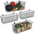 MaraFansie Extra Large Hanging Wall Basket 4-Pack Wall Mounted Wire Basket by MakeStorageMoreFun