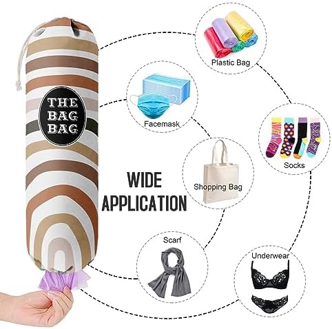 Boho Pattern Grocery Bags Holder and Organizer, Wall Mount Plastic Bags Storage - Image 4