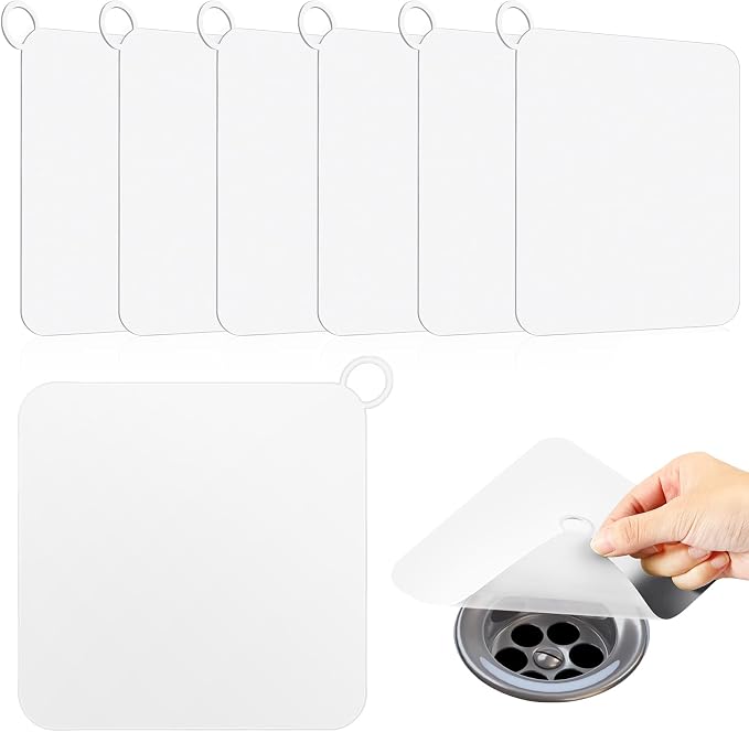 6 Pack Drain Covers for Bugs, 6 X 6 Inch, Anti Odor and Cockroach, Kitchen by Yinkin