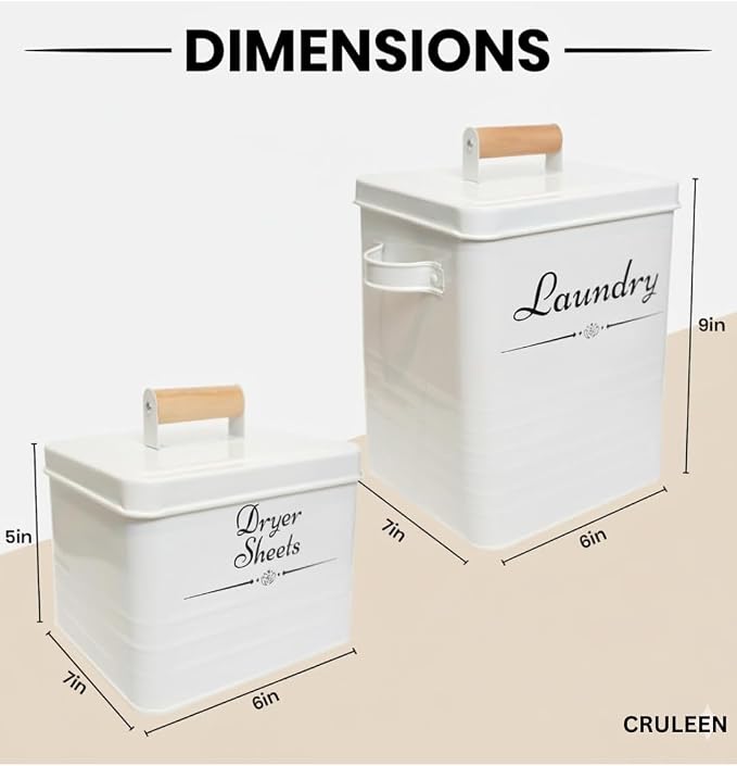 Farmhouse Metal Laundry Detergent Pod Container - Image 2