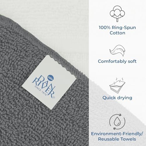 DAN RIVER 100% Cotton Washcloths 20 Pack Premium Quality Face and Body Cloth - Image 3