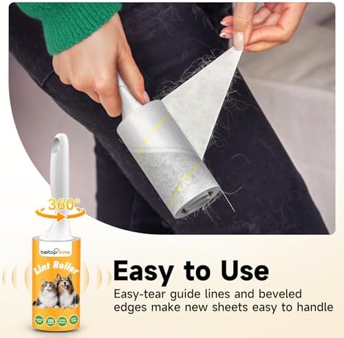 Extra Sticky Lint Roller for Pet Hair, 1000 Sheets, 3 Handles - Image 3