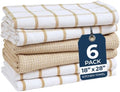 LANE LINEN Cotton Kitchen Towels and Dish Cloths Set, Quick-Drying Dish Towel by LaneLinen