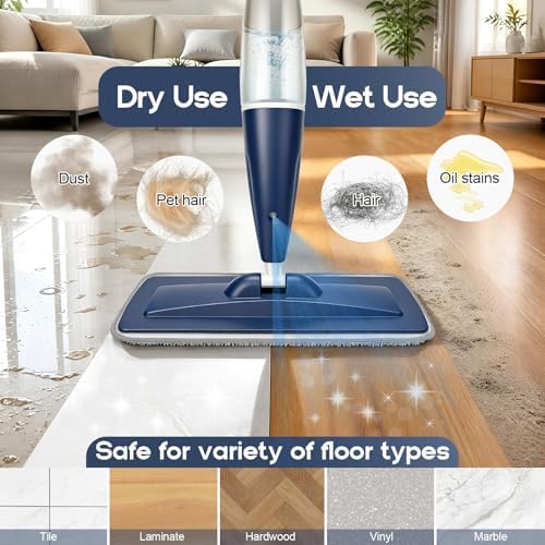 CLDREAM Microfiber Spray Mop for Hardwood Tile Floors Dust Cleaning - Image 3