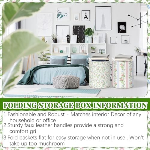 CroBlissful 2 Pcs Laundry Basket Coquette Storage Basket - Image 5