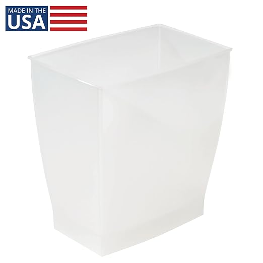 iDesign Small Plastic Bathroom Trash Can, - Image 2