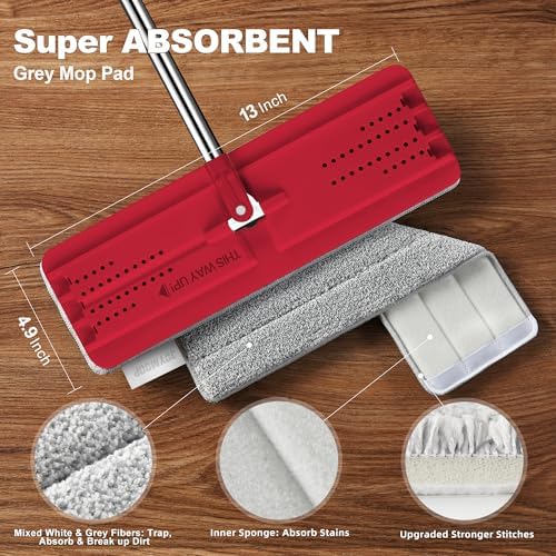 JOYMOOP Flat Mop, Microfiber Mop Head - Image 2