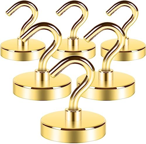 Neosmuk Magnetic Hooks for Cruise Cabins, 130lb Heavy Duty, 6 Pack by Neosmuk