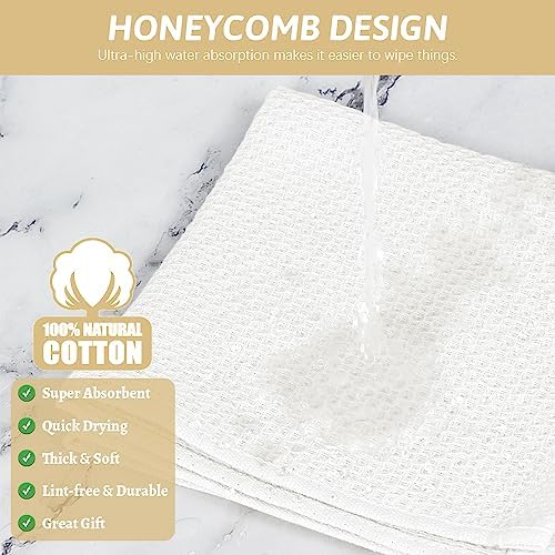 Nialnant 100% Cotton Dish Rags, Waffle Weave Dish Towels - Image 4