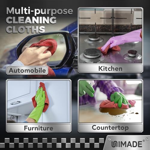 UNIMADE Shop Towel Rag, 200 Pack Reusable Microfiber Cleaning Cloth - Image 5