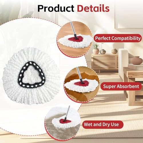 ANREKEYH Spin Mop Replacement for O Cedar 1 Tank System - Image 5