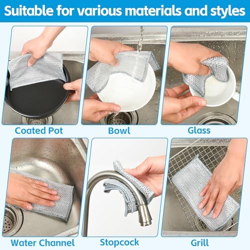 36Pack Multipurpose Wire Dishwashing Rags, Upgrade Non Scratch Wire Dishcloth - Image 6