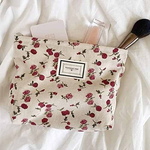 Floral Cosmetic Bags, Corduroy Makeup Bag - Image 2