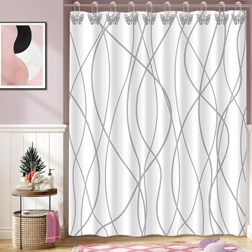 Decorative Shower Curtain Hooks, Rustproof Shower Curtain Hanger Clips - Image 3