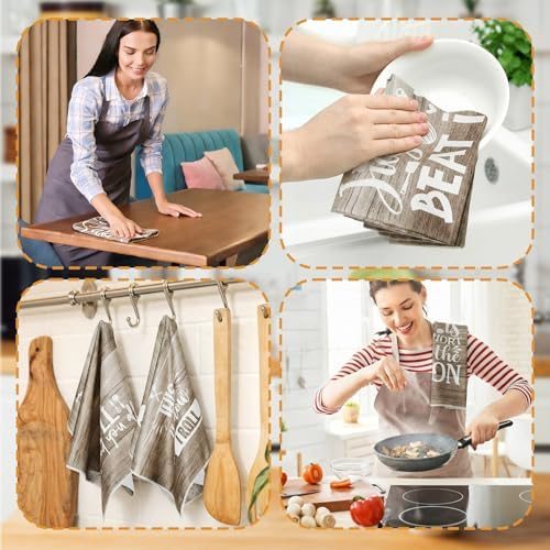 Bencailor 6 Pcs Farmhouse Kitchen Towels Brown Kitchen Decor and Accessories - Image 5