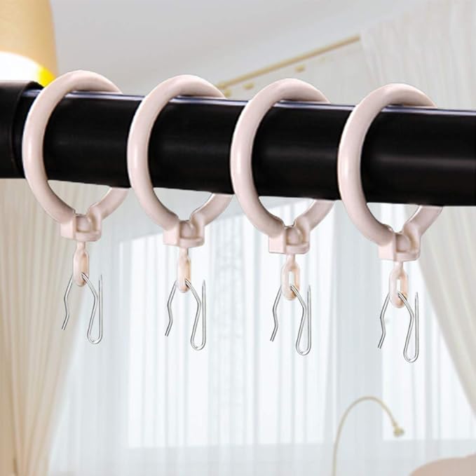 Sopito 200Pcs Curtain Hooks for Door Window Shower Curtain, Durable Metal - Image 6