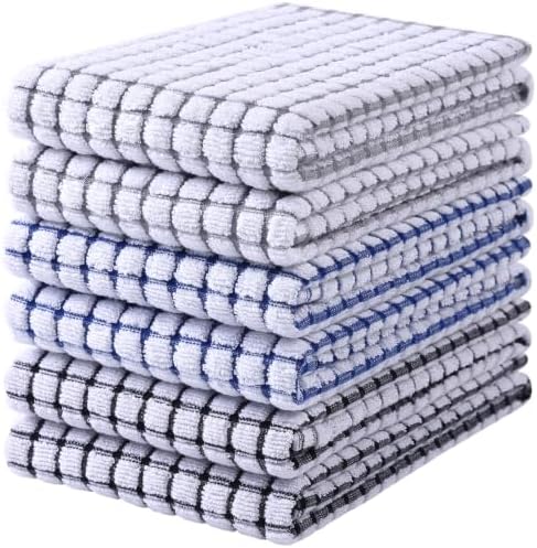 Mordimy Cotton 6 Pack Terry Kitchen Towels, 16 x 25 Inches by Mordimy