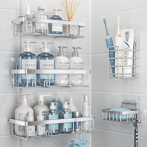 Liuoud 5 Pack Shower Caddy for Inside Shower by Liuoud