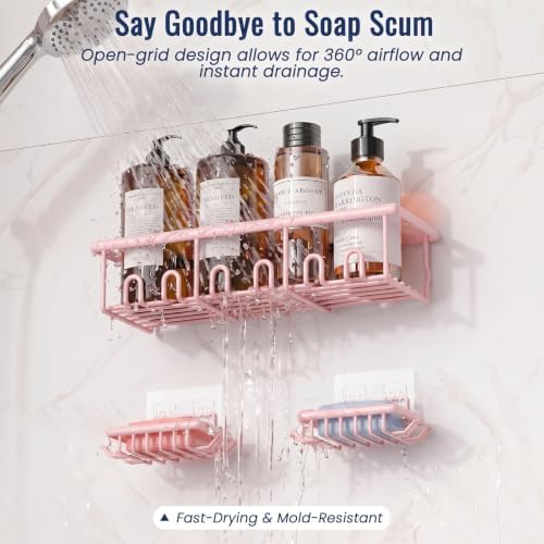 8 Pack Adhesive Rustproof Shower Caddy - Image 5