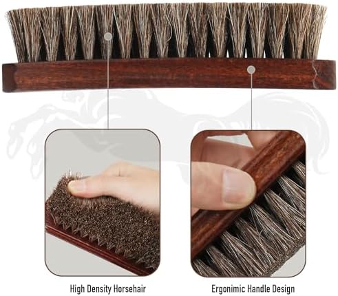 100% Horsehair Brush Professional Premium Horsehair Shoe Brush Dauber - Image 5