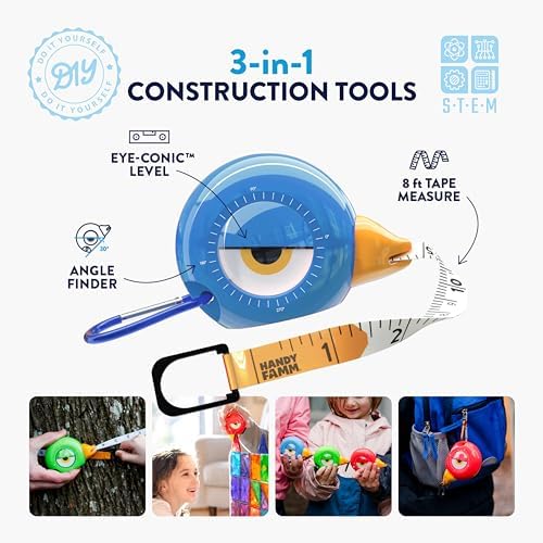 Handy Famm Kids Tape Measure, 8ft Retractable Measuring Tape - Image 2