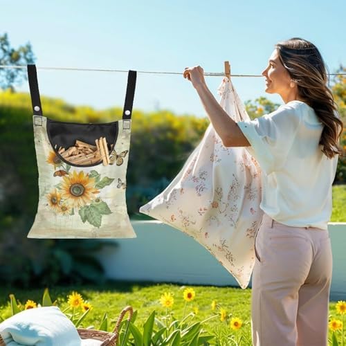 Sunflowers Butterfly Clothespin Bag - Image 2