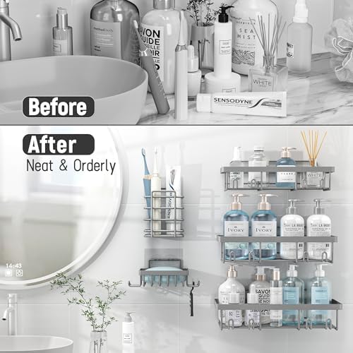 Liuoud 10 Pack Shower Caddy for Inside Shower - Image 7
